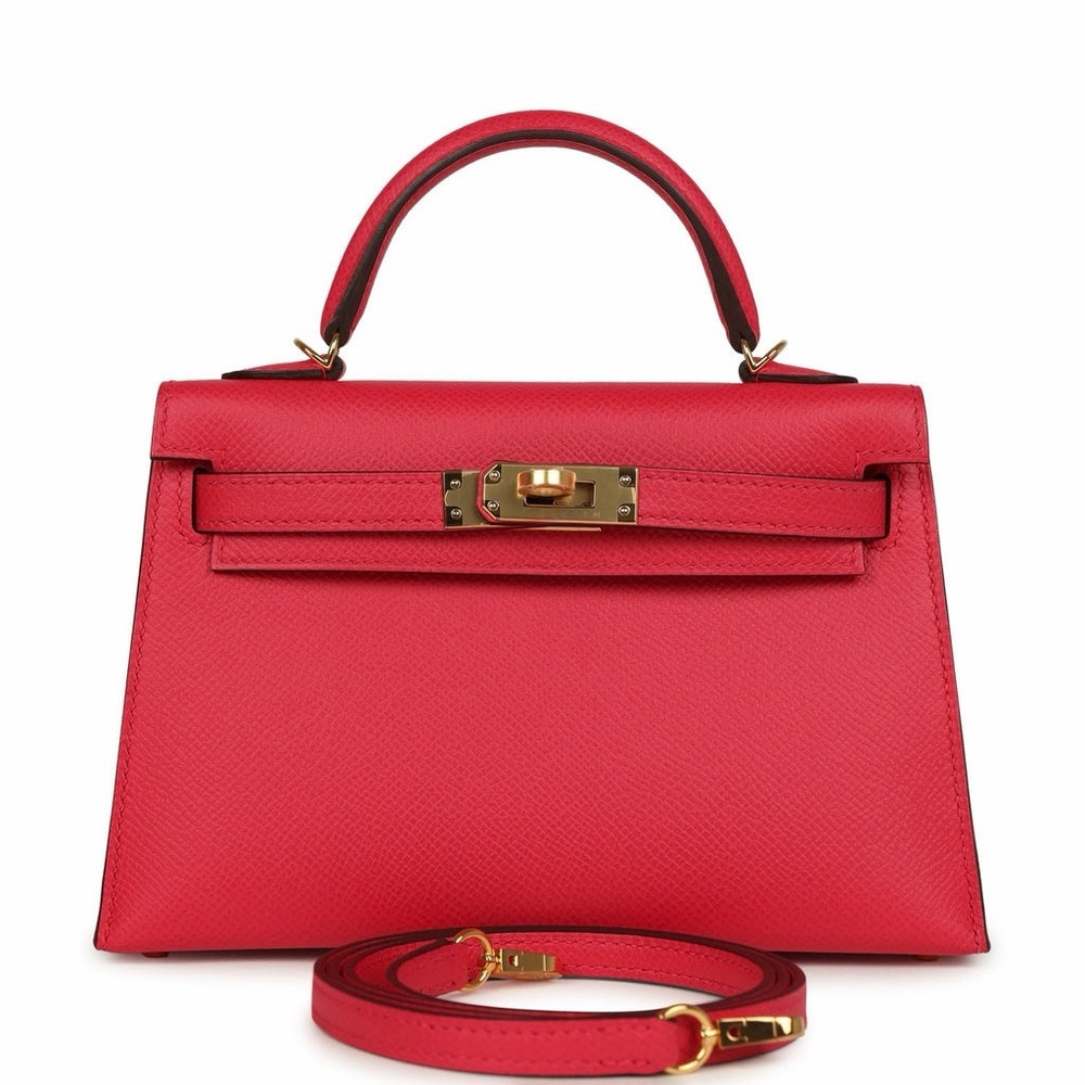 H Kelly 25 Rose Extreme Rouge de Coeur Epsom sellier